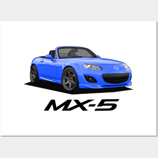 Mazda MX-5 Miata NC - NC2 Blue Posters and Art